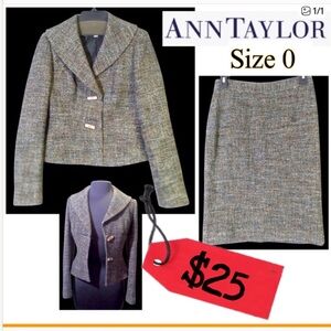 Ann Taylor Classic Gray Suit Set